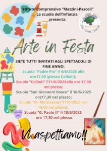 Locandina che descrive il programma dell'evento "Arte in Festa"